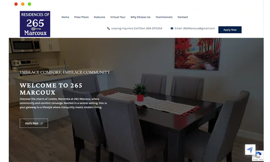 265 Marcoux website by Saintcode