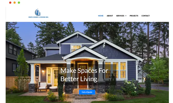 Inspo Homes website by Saintcode